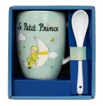 Taza con cuchara enesco el principito en la luna