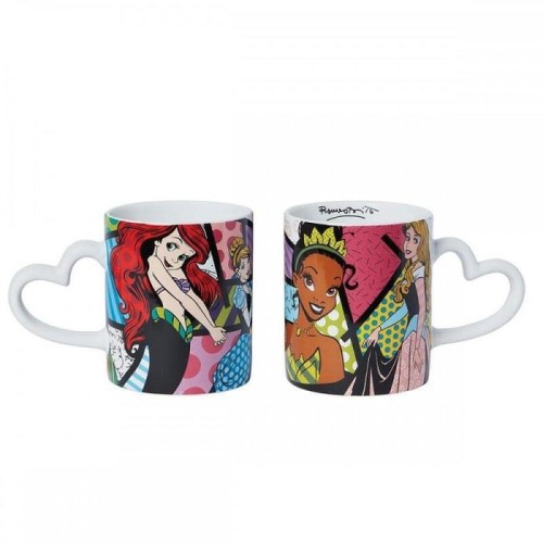 Taza enesco disney princesas ariel cenicienta tiana y aurora