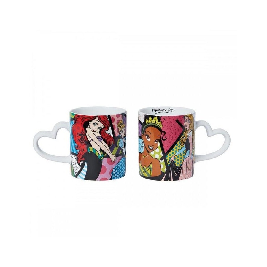 Taza enesco disney princesas ariel cenicienta tiana y aurora