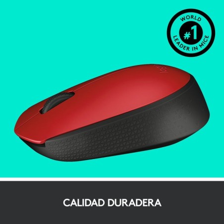 Logitech raton m171 inalambrico rojo 910-004641