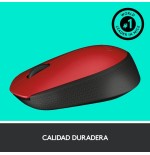 Logitech raton m171 inalambrico rojo 910-004641