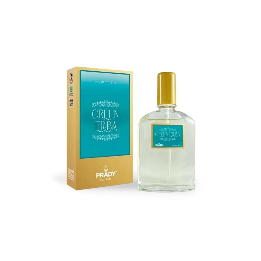 Prady colonia unisex green erba - frasco de 90 ml - spray pulverizador