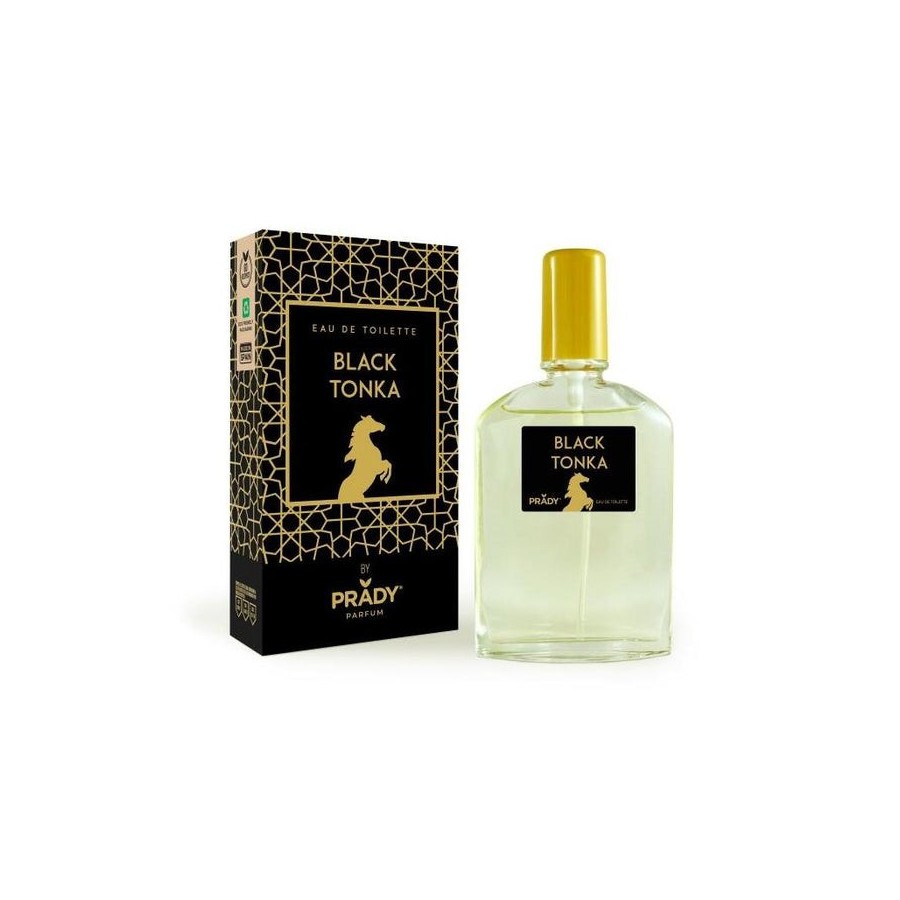 Prady colonia unisex black tonka - frasco de 90 ml - spray pulverizador