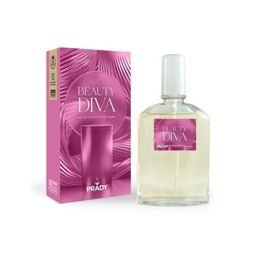 Prady colonia de mujer beauty diva - frasco de 90 ml - spray pulverizador