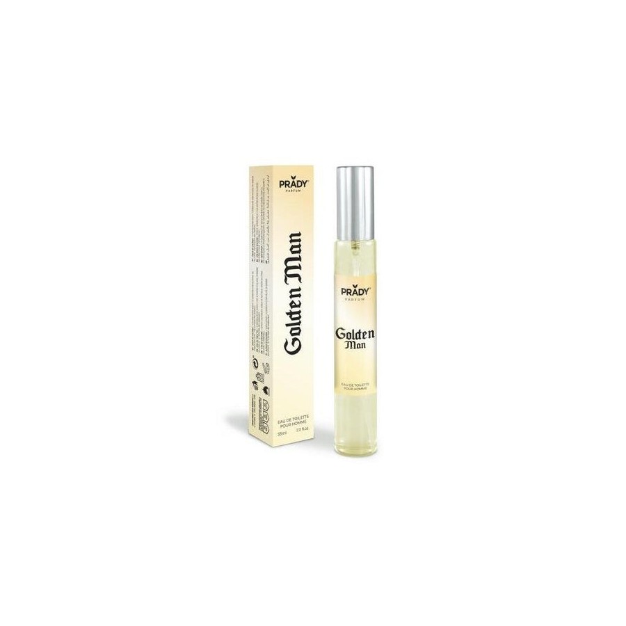 Prady colonia de hombre golden man - frasco de 33 ml - spray pulverizador
