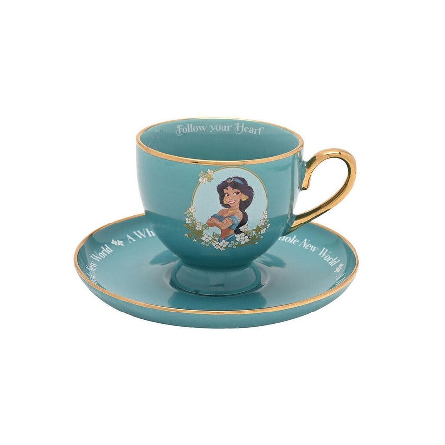 Taza te y platillo jasmine princesas disney