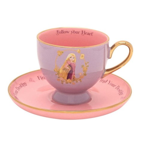 Taza te y platillo rapunzel princesas disney