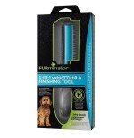 Furminator 2 en 1 - furminator para eliminar enredos y peinar para perros