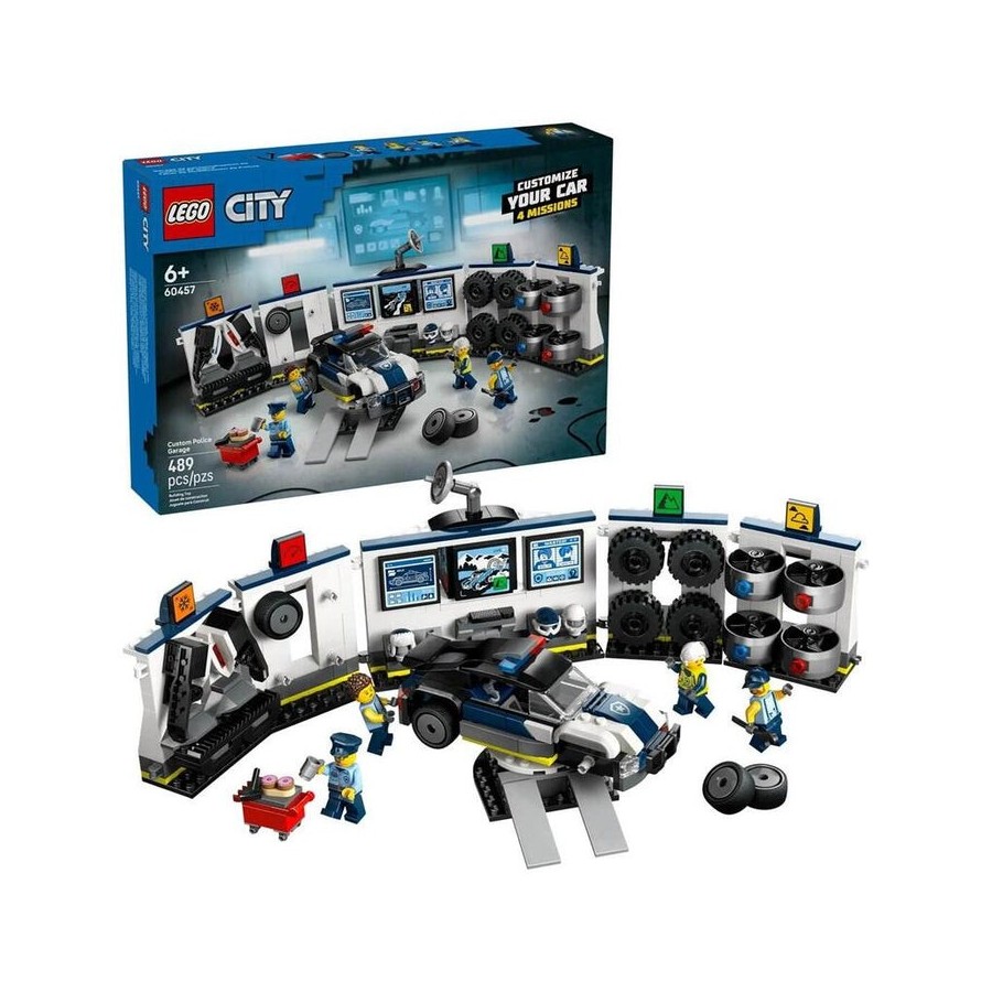Lego 60457  city garaje personalizado para coches de policía
