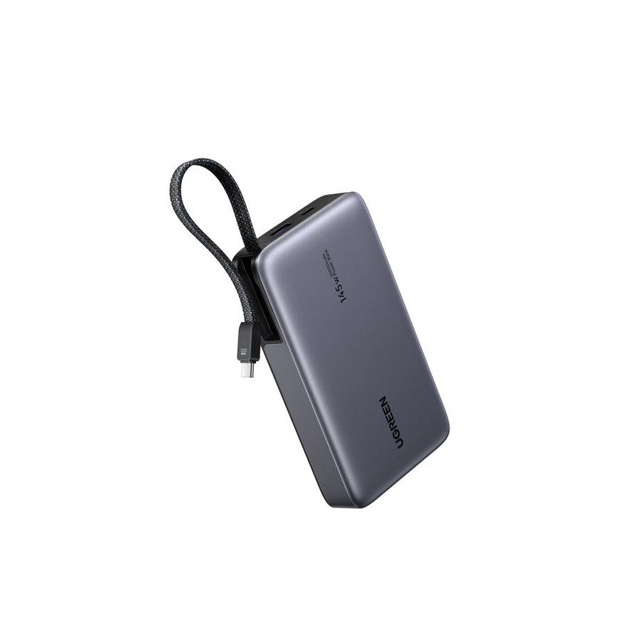 Ugreen pb551 20.000mah 145w powerbank 1x usb-c 1x usb-a 1x integriertes usb-c cable display