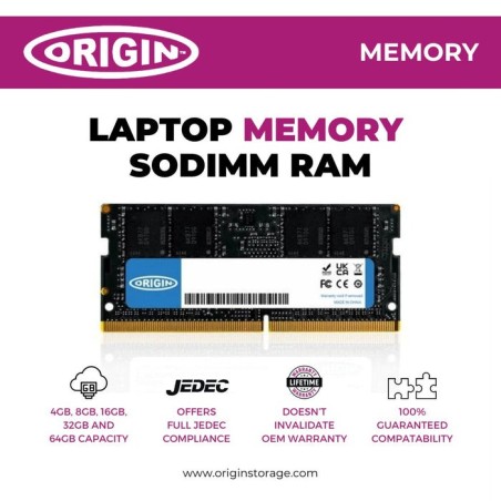 Memoria origin storage 16gb   1 x 16 gb ddr4 2666mhz sodimm 2rx8 non-ecc 1.2v