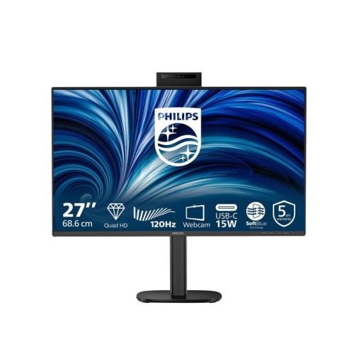 Philips 27" 2560x1440 120hz ips flat h a 150 mm softblue technology smart link sync second screen harmony tuv eyesafe usb