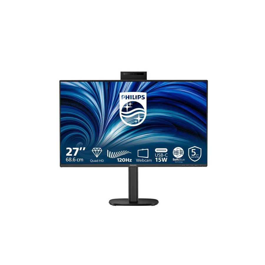 Philips 27" 2560x1440 120hz ips flat h a 150 mm softblue technology smart link sync second screen harmony tuv eyesafe usb