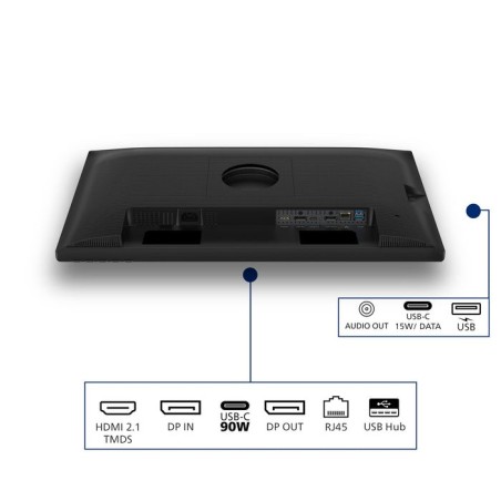 Philips 24b2u3601 00 23.8" ips qhd 120hz 350cd m2 4ms hdmi2.1 dp usb-c dp alt pd90w rj45 usb hub