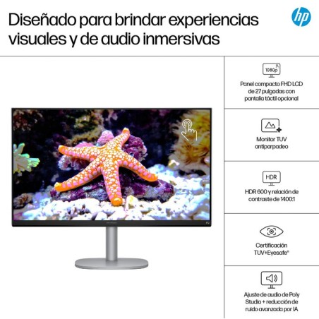Hpc aio omnistudio 27-cs1005ns u5-226v 16gb 1tb 27" w11h plata