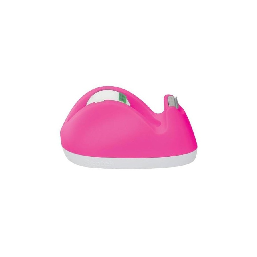 Scotch dispensador de cinta adhesiva - forma de conejo - incluye 1 rollo de 19mm x 8.89m - rosa
