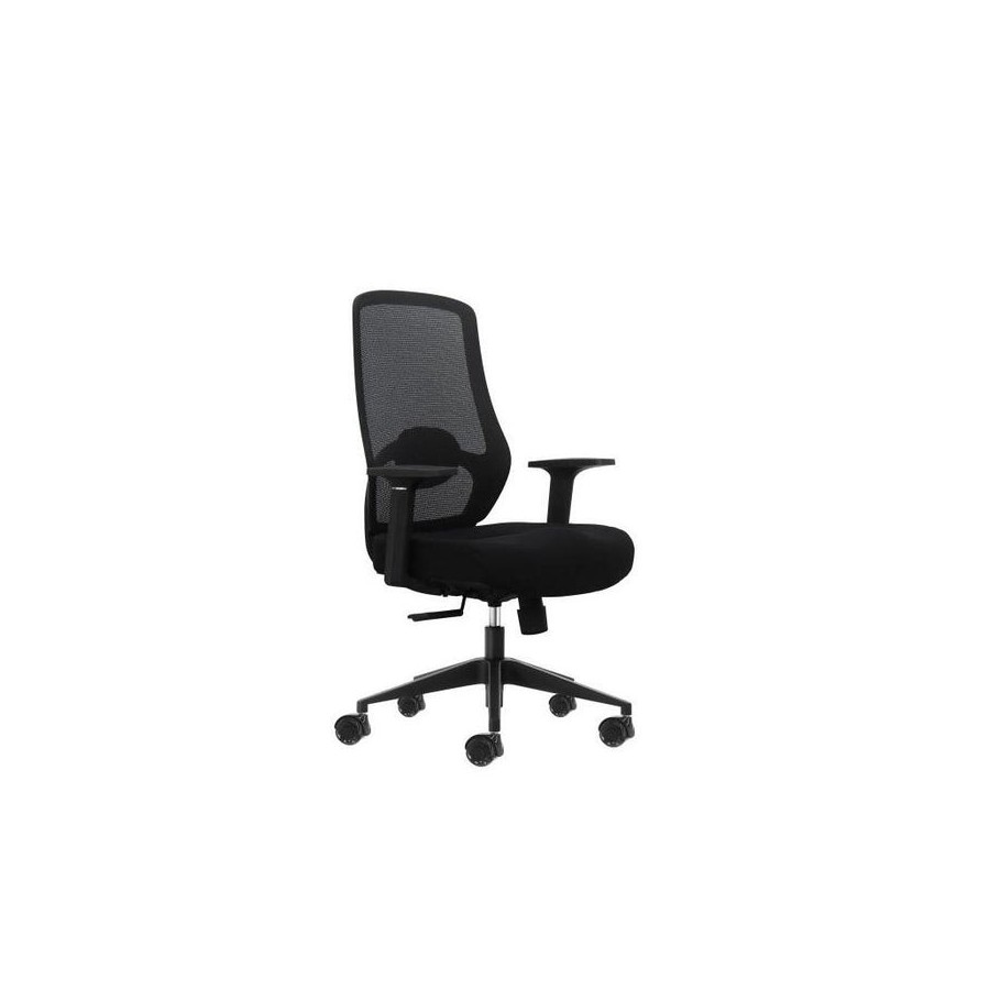Oqonos cherg 001 silla de oficina ergonomica con soporte lumbar ajustable en altura y profundidad, respaldo de malla