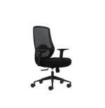 Oqonos cherg 001 silla de oficina ergonomica con soporte lumbar ajustable en altura y profundidad, respaldo de malla
