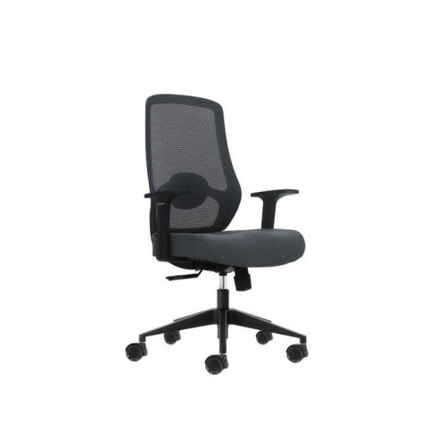 Oqonos cherg 002 silla de oficina ergonomica con soporte lumbar ajustable en altura y profundidad, respaldo de malla