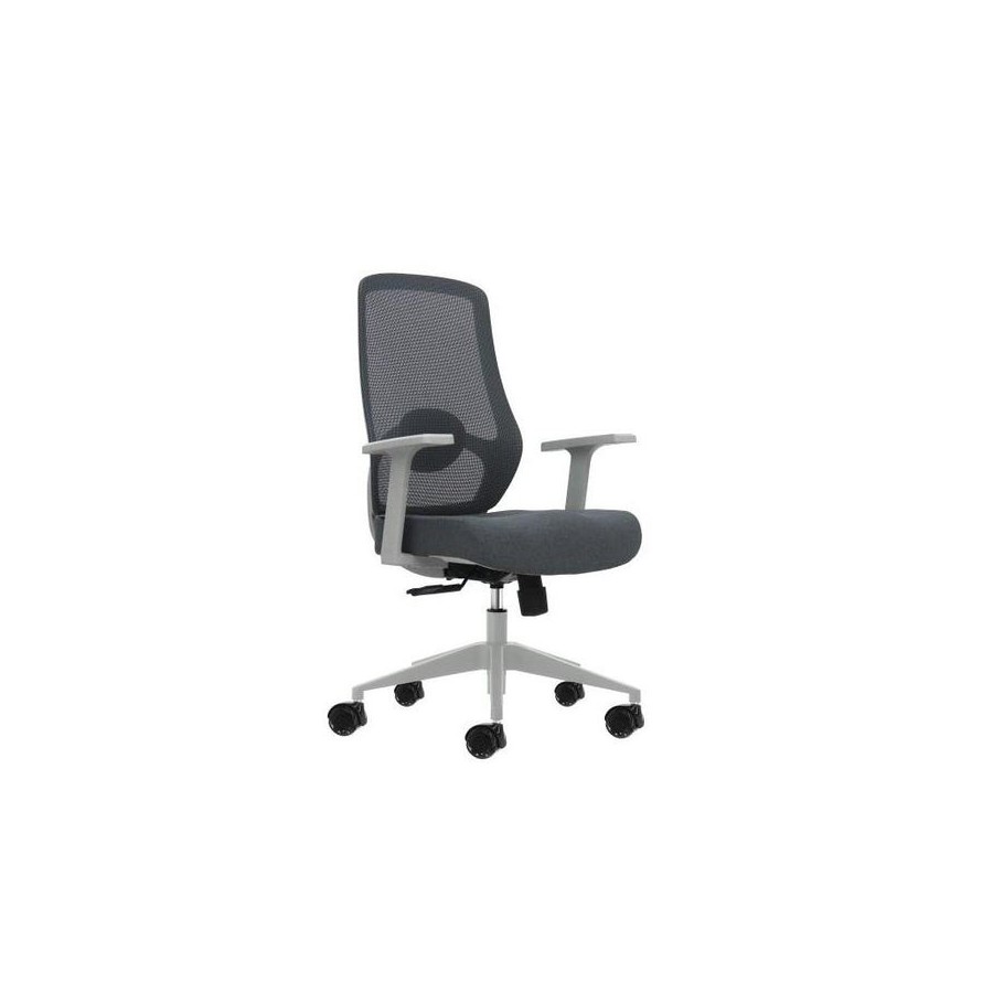 Oqonos cherg 003 silla de oficina ergonomica con soporte lumbar ajustable en altura y profundidad, respaldo de malla