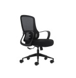 Oqonos cherg 006 silla de oficina ergonomica con respaldo de malla transpirable, piston de gas clase 4, soporte lumbar,