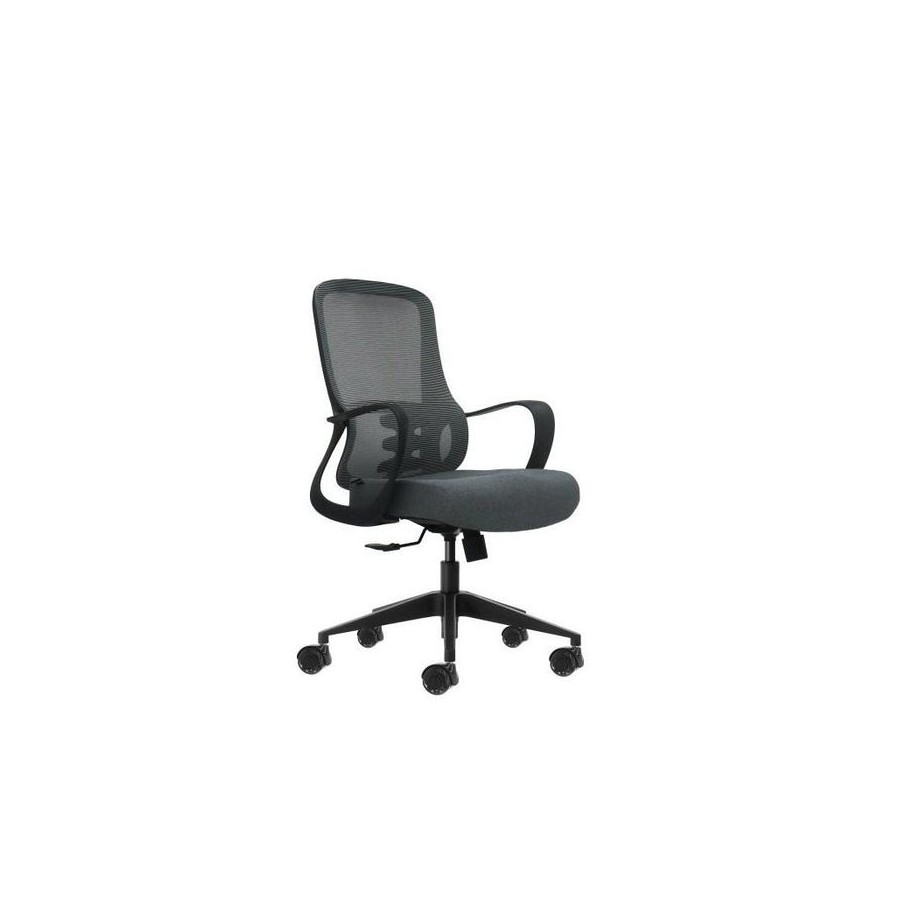 Oqonos cherg 007 silla de oficina ergonomica con respaldo de malla transpirable, piston de gas clase 4, soporte lumbar,