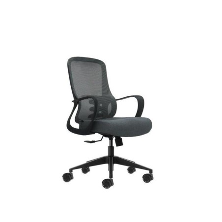 Oqonos cherg 007 silla de oficina ergonomica con respaldo de malla transpirable, piston de gas clase 4, soporte lumbar,