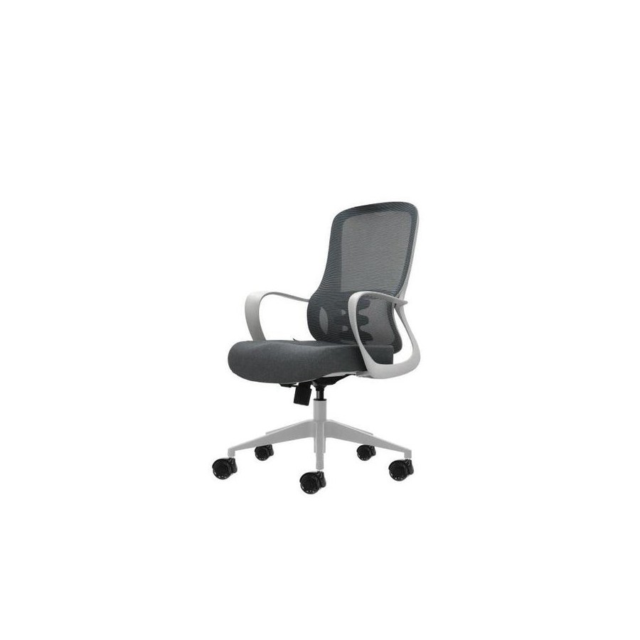 Oqonos cherg 009 silla de oficina ergonomica con respaldo de malla transpirable, piston de gas clase 4, soporte lumbar,