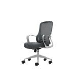 Oqonos cherg 009 silla de oficina ergonomica con respaldo de malla transpirable, piston de gas clase 4, soporte lumbar,