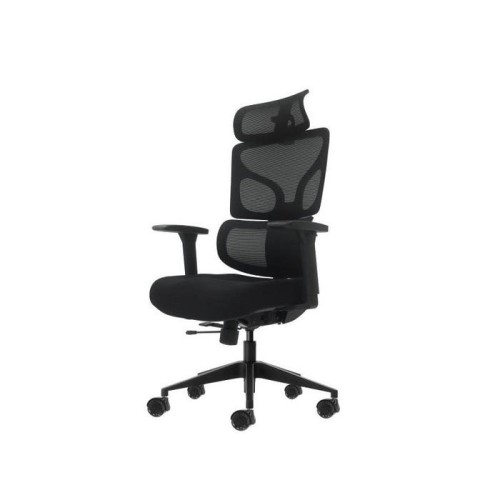 Oqonos cherg 010 silla de oficina ergonomica con reposacabezas cervical ajustable, respaldo y asiento de malla
