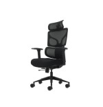 Oqonos cherg 010 silla de oficina ergonomica con reposacabezas cervical ajustable, respaldo y asiento de malla