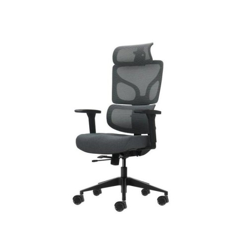 Oqonos cherg 011 silla de oficina ergonomica con reposacabezas cervical ajustable, respaldo y asiento de malla