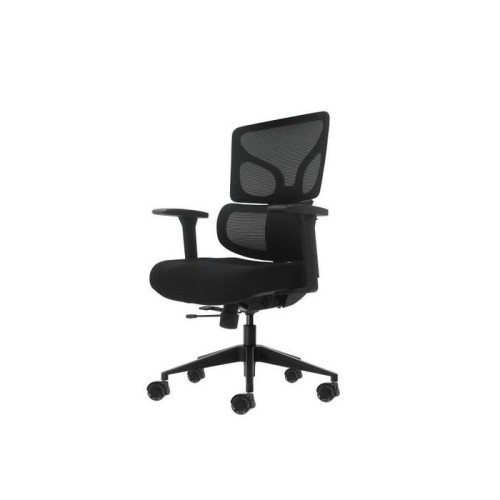 Oqonos cherg 012 silla de oficina ergonomica con respaldo y asiento de malla elastica, reposabrazos 4d, asiento
