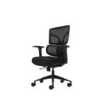 Oqonos cherg 012 silla de oficina ergonomica con respaldo y asiento de malla elastica, reposabrazos 4d, asiento