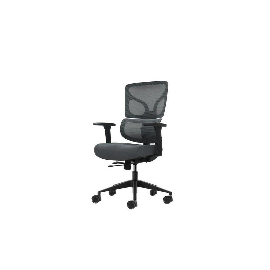 Oqonos cherg 013 silla de oficina ergonomica con respaldo y asiento de malla elastica, reposabrazos 4d, asiento