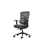 Oqonos cherg 013 silla de oficina ergonomica con respaldo y asiento de malla elastica, reposabrazos 4d, asiento