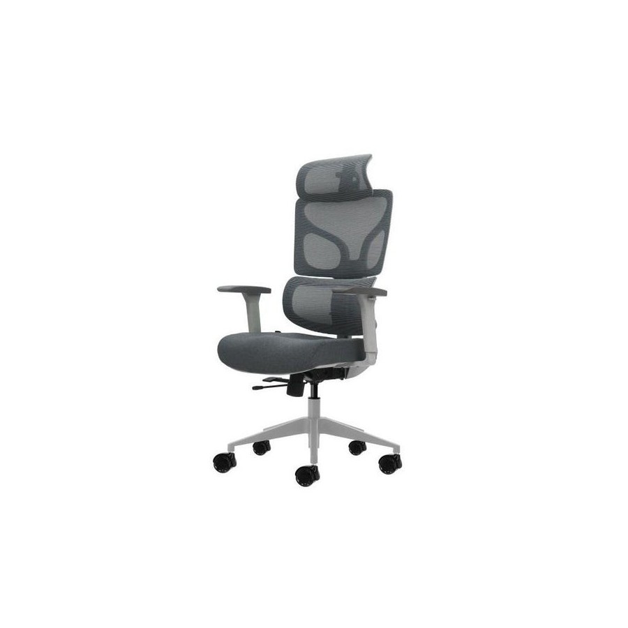 Oqonos cherg 014 silla de oficina ergonomica con reposacabezas cervical ajustable, respaldo y asiento de malla
