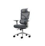 Oqonos cherg 014 silla de oficina ergonomica con reposacabezas cervical ajustable, respaldo y asiento de malla