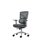 Oqonos cherg 015 silla de oficina ergonomica con respaldo y asiento de malla elastica, reposabrazos 4d, asiento