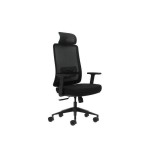 Oqonos cherg 016 silla de oficina ergonomica con reposacabezas cervical ajustable, tejido impermeable, mecanismo