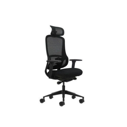 Oqonos cherg 018 silla de oficina ergonomica con reposacabezas cervical ajustable, mecanismo autobalanceado,