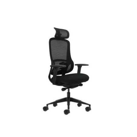 Oqonos cherg 018 silla de oficina ergonomica con reposacabezas cervical ajustable, mecanismo autobalanceado,
