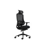 Oqonos cherg 018 silla de oficina ergonomica con reposacabezas cervical ajustable, mecanismo autobalanceado,