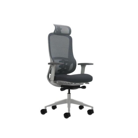 Oqonos cherg 022 silla de oficina ergonomica con reposacabezas cervical ajustable, mecanismo autobalanceado,