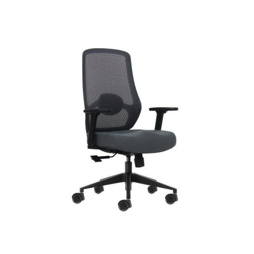 Oqonos cherg 025 silla de oficina ergonomica con soporte lumbar ajustable en altura y profundidad, reposabrazos 4d,