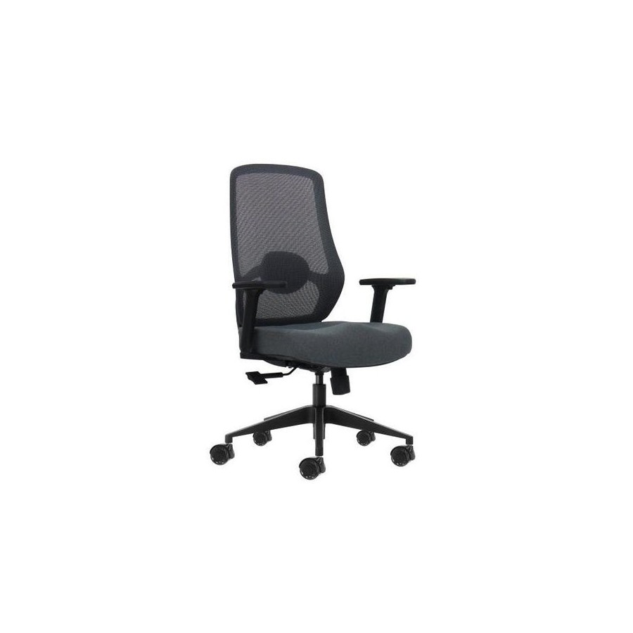Oqonos cherg 025 silla de oficina ergonomica con soporte lumbar ajustable en altura y profundidad, reposabrazos 4d,