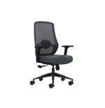 Oqonos cherg 025 silla de oficina ergonomica con soporte lumbar ajustable en altura y profundidad, reposabrazos 4d,