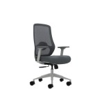 Oqonos cherg 026 silla de oficina ergonomica con soporte lumbar ajustable en altura y profundidad, reposabrazos 4d,