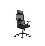 Oqonos cherg 027 silla de oficina ergonomica con reposacabezas cervical ajustable, respaldo y asiento de malla