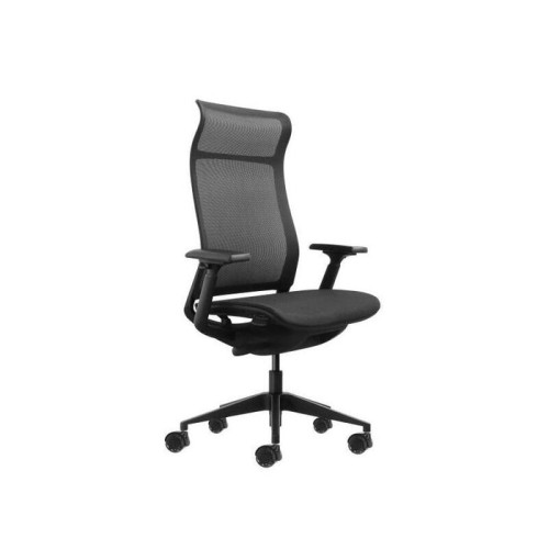 Oqonos cherg 028 silla de oficina ergonomica con respaldo y asiento de malla elastica, mecanismo autobalanceado,